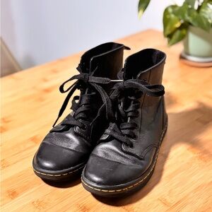 Dr. Martens Black Leather Combat Boots